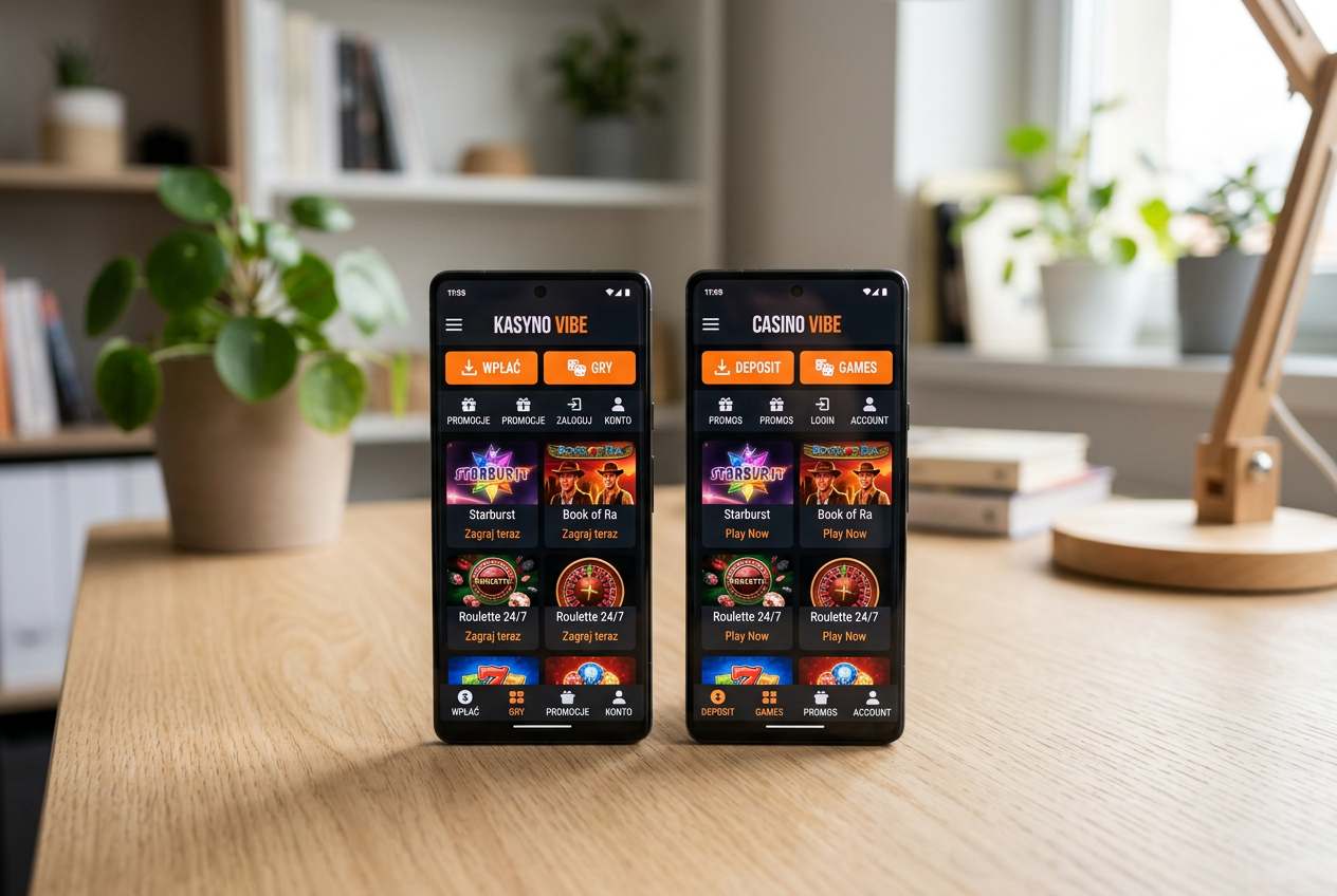 Porównanie smartfonów z polskim i angielskim menu kasyna